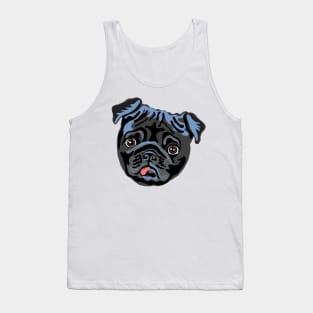 Black pug Tank Top